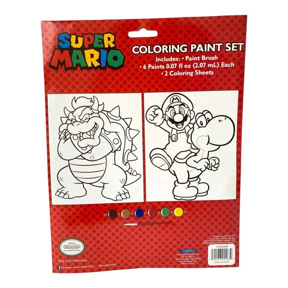 Super Mario Gift Basket | Donkey Kong Plush, Paint Kit, Stickers, Bag & More - Picture 6 of 9